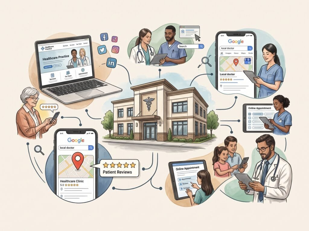 Healthcare practice online presence and digital marketing